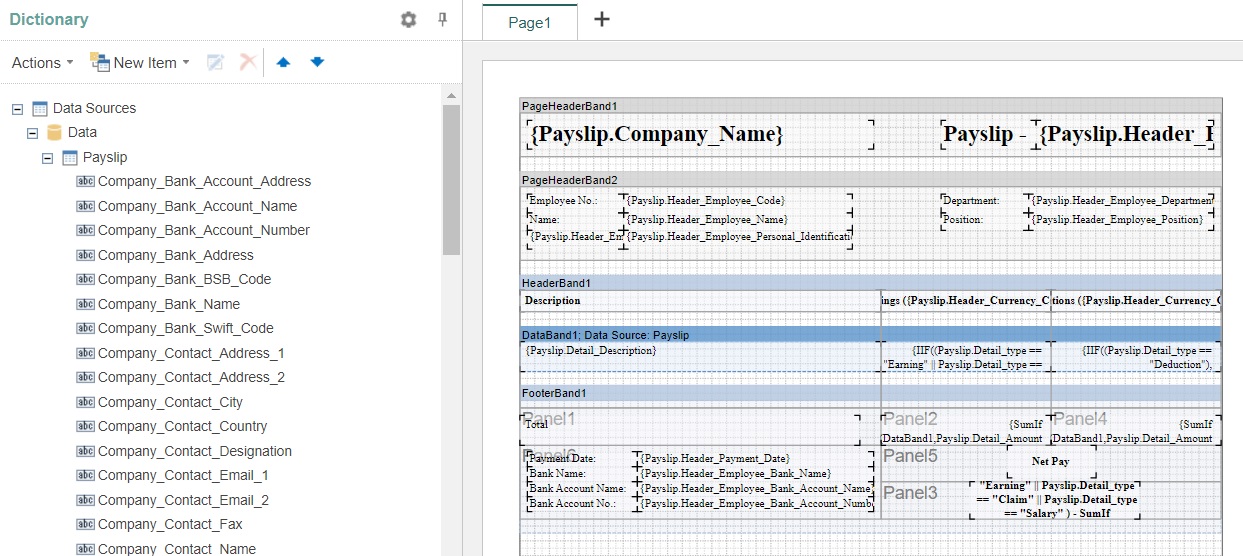 Add Payslip additional info in the template