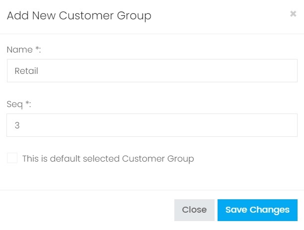Add a Customer Group