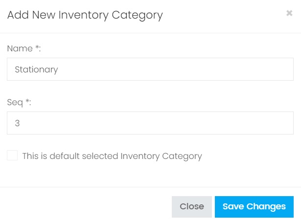 Add a Inventory Category
