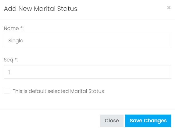 Add a Marital Status