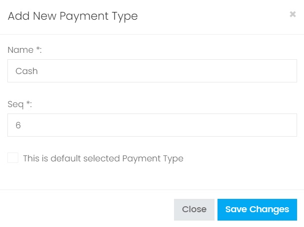 Add a Payment Type