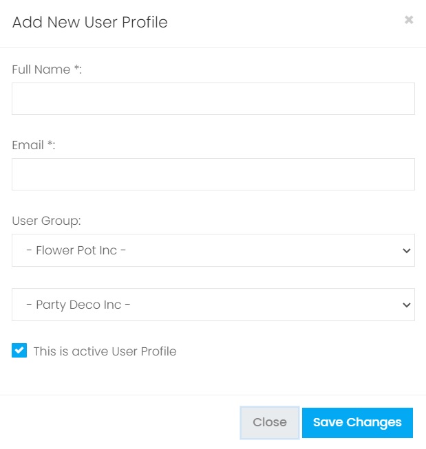 Add a User Profile