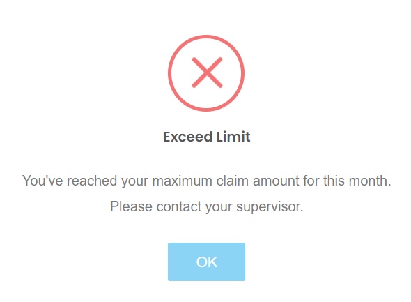 Expenses Claim exceeding the Claim Limit