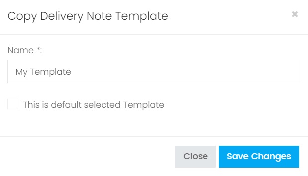 Clone a Delivery Note template