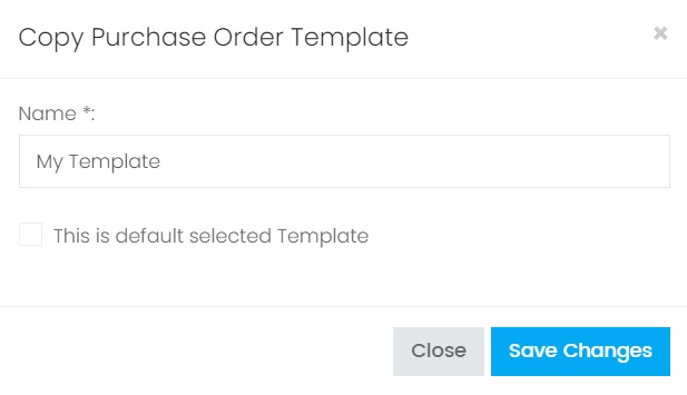 Clone a Purchase Order template