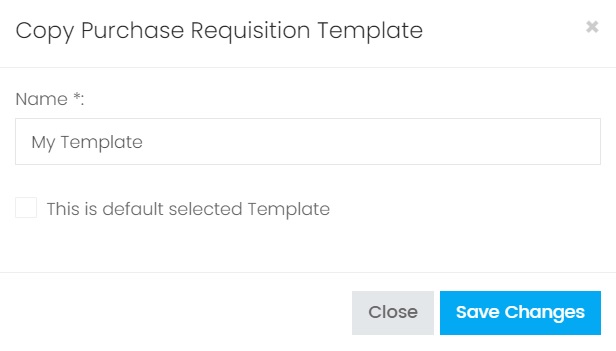 Clone a Purchase Requisition template