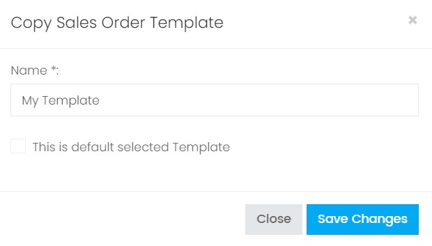 Clone a Sales Order template