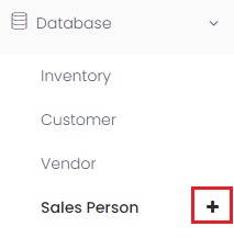 Create a new Sales Person from left menu