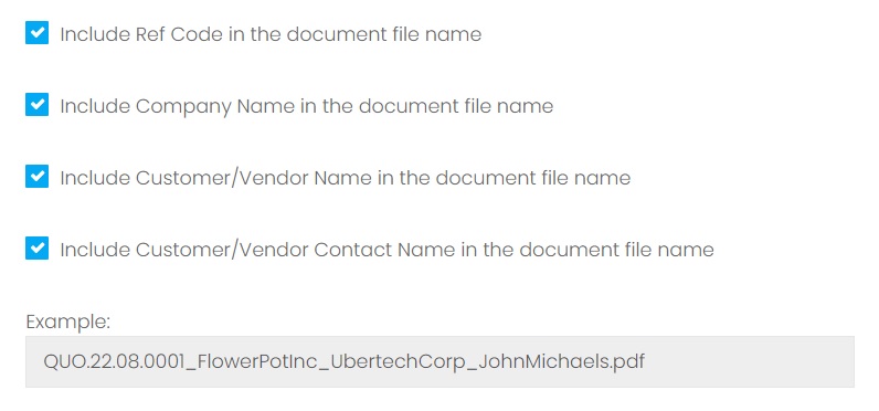 File Name Format Setting