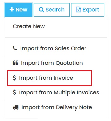 Import Invoice to Receipt