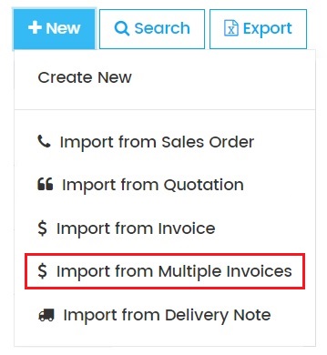 Import Multiple Invoices to Receipt
