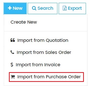 Import Purchase Order to Delivery Note