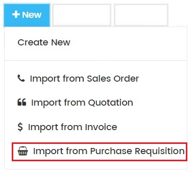 Import Purchase Requisition to Purchase Order