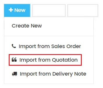Import Quotation to Invoice