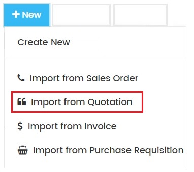 Import Quotation to Request Quotation