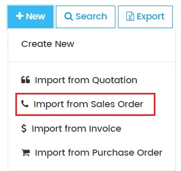 Import Sales Order to Delivery Note