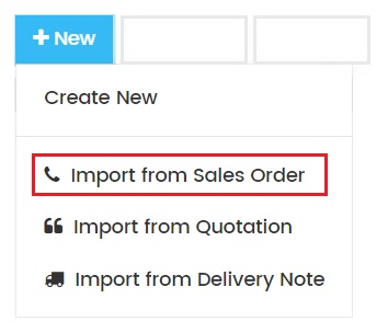 Import Sales Order to Invoice