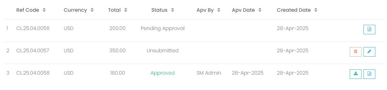 My Leave Application Listing