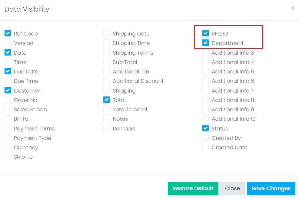 Sales Order listing Data Visibility