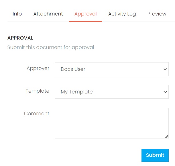 Send a Purchase Order For Approval